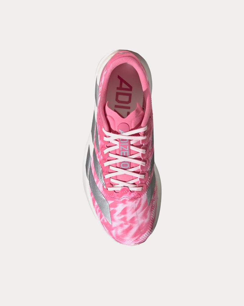Adidas Women's Adizero EVO SL Woven Pink Fusion / Silver Metallic / Clear Pink  Running Shoes