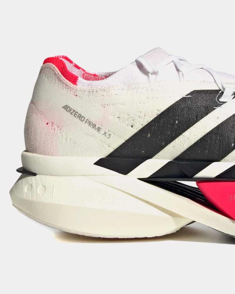 Adidas Adizero Prime X3 Strung Cloud White / Core Black / Lucid Red Running Shoes - 2