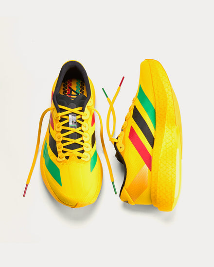 Adidas Adizero EVO SL 'Bob Marley' Bold Gold / Vivid Green / Pure Ruby Running Shoes - 2