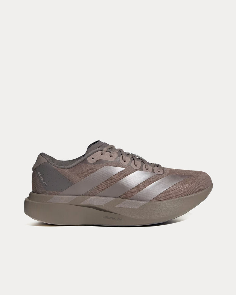 Adidas Men's Adizero EVO SL Charcoal / Coffee Met. / Aurora Black Running  Shoes