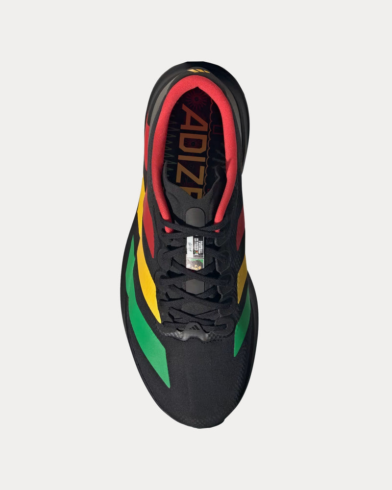 Adidas Men's Adizero EVO SL 'Bob Marley' Core Black / Vivid Green / Bold  Gold Running Shoes