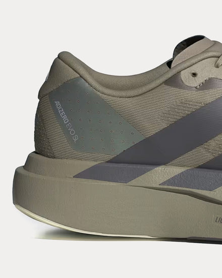 Adidas Adizero EVO SL Silver Pebble / Carbon / Iron Metallic Running Shoes - 2