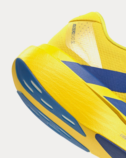 Adidas Adizero EVO SL Yellow / Royal Blue / Iron Metallic Running Shoes - 3