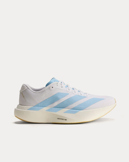 Adidas Adizero EVO SL Woven Cloud White / Clear Blue / Matte Gold Running Shoes - 1