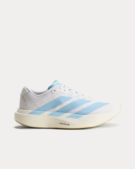Adidas Adizero EVO SL Woven Cloud White / Clear Blue / Matte Gold Running Shoes - 1