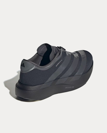 Adidas Adizero EVO SL Zip Core Black / Grey Six / Silver Metallic Running Shoes - 4