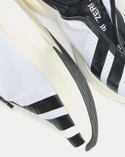 Adidas Adizero EVO SL Zip Cloud White / Core Black / Silver Metallic Running Shoes - 2