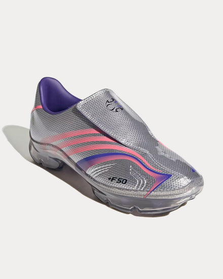 Adidas F50 Walkable Solar Purple / Solar Turbo / Silver Metallic Slip On Sneakers - 5