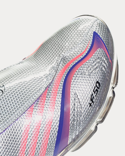 Adidas F50 Walkable Solar Purple / Solar Turbo / Silver Metallic Slip On Sneakers - 6