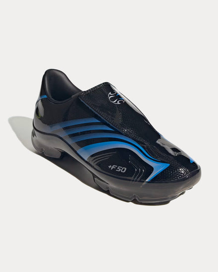 Adidas F50 Walkable Core Black / Lucid Ray Blue / Silver Metallic Slip On Sneakers - 3