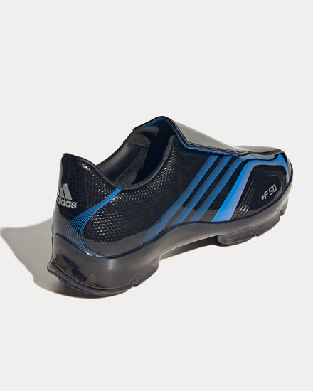 Adidas F50 Walkable Core Black / Lucid Ray Blue / Silver Metallic Slip On Sneakers - 5
