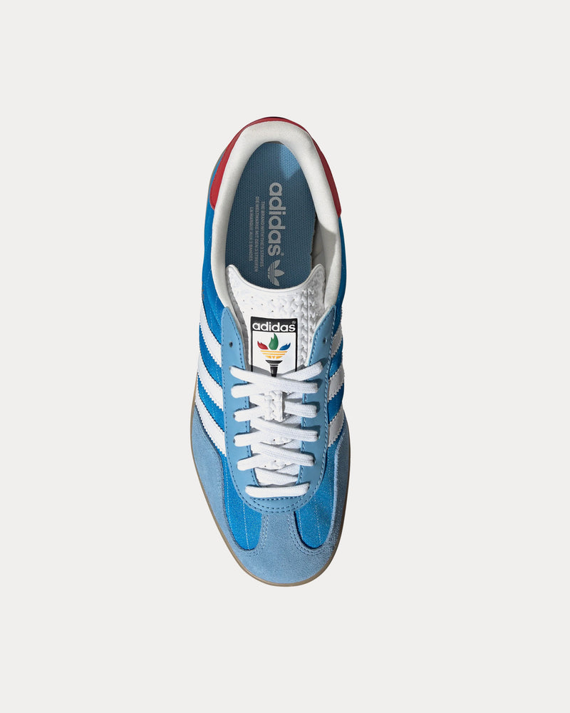 Adidas Unisex Gazelle Indoor Blue / Bright Blue / White / Gum Low Top Sneakers Adidas Unisex Gazelle Indoor Blue / Bright Blue / White / Gum Low Top Sneakers