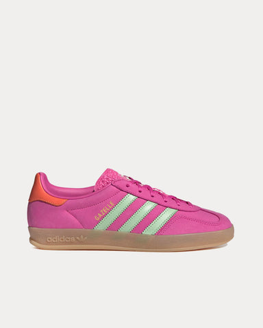 Adidas Gazelle Indoor Semi Lucid Fuchsia / Semi Green Spark / Signal Coral Low Top Sneakers