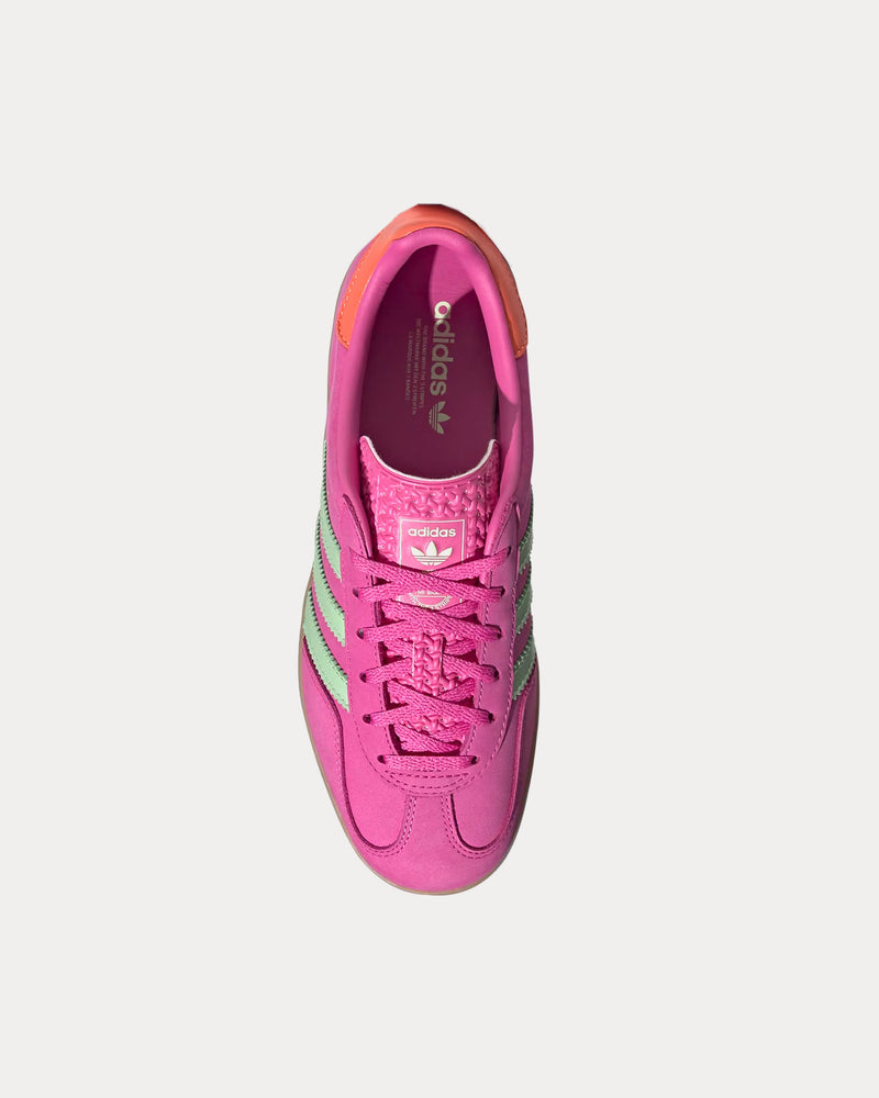 Adidas Gazelle Indoor Semi Lucid Fuchsia / Semi Green Spark / Signal Coral Low Top Sneakers - 2