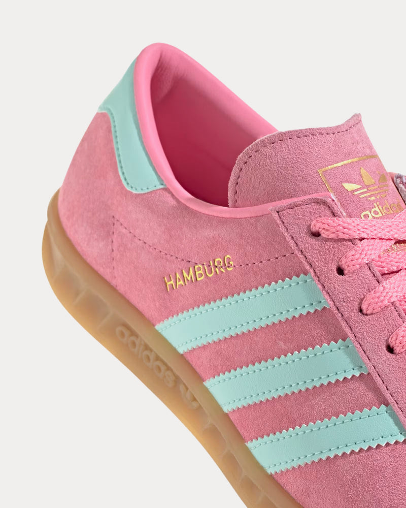 Adidas Hamburg 24 Bliss Pink / Semi Flash Aqua / Gum Low Top Sneakers - 2