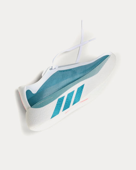 Adidas Hyperboost Edge Cloud White / Petrol Met. F17 / Lucid Red Running Shoes - 4