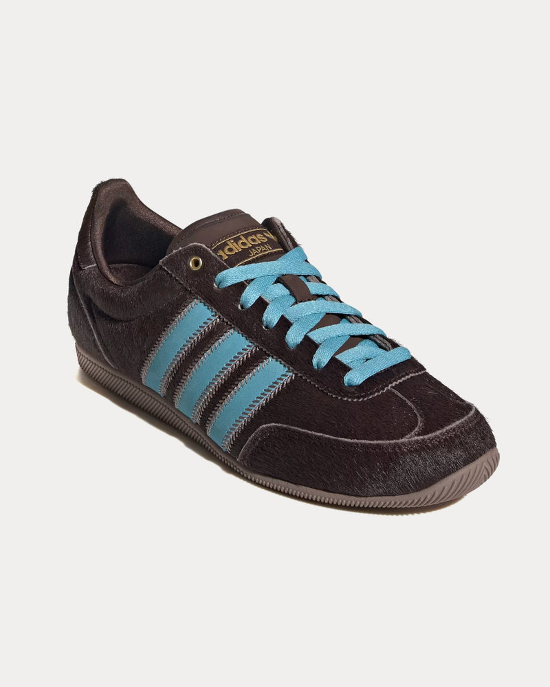 Adidas Japan Calf-Hair Dark Brown / Preloved Blue / Trace Brown Low Top Sneakers - 3