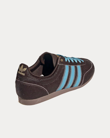 Adidas Japan Calf-Hair Dark Brown / Preloved Blue / Trace Brown Low Top Sneakers - 4