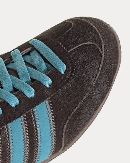 Adidas Japan Calf-Hair Dark Brown / Preloved Blue / Trace Brown Low Top Sneakers - 5