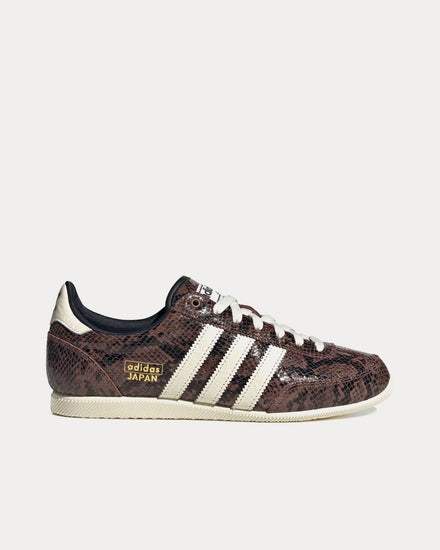 Adidas Japan Snake-Effect Leather Preloved Brown / Cream White / Core Black Low Top Sneakers - 1