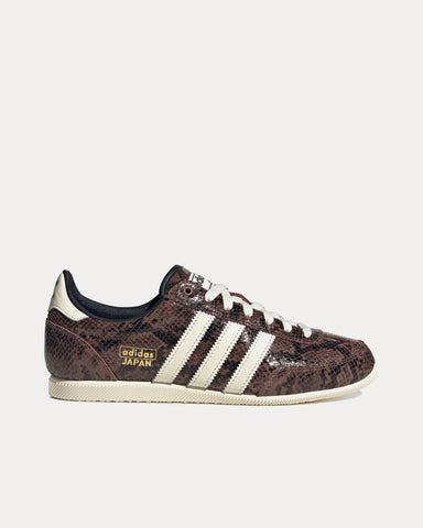 Adidas Japan Snake-Effect Leather Preloved Brown / Cream White / Core Black Low Top Sneakers