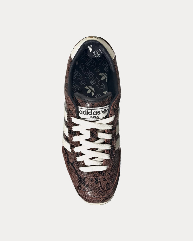 Adidas Japan Snake-Effect Leather Preloved Brown / Cream White / Core Black Low Top Sneakers - 2