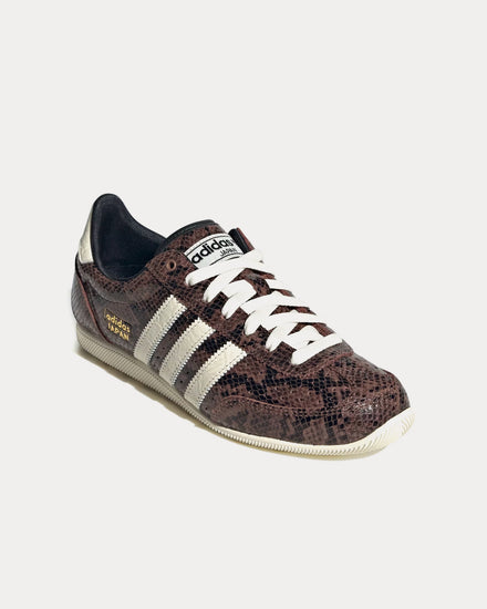 Adidas Japan Snake-Effect Leather Preloved Brown / Cream White / Core Black Low Top Sneakers - 3