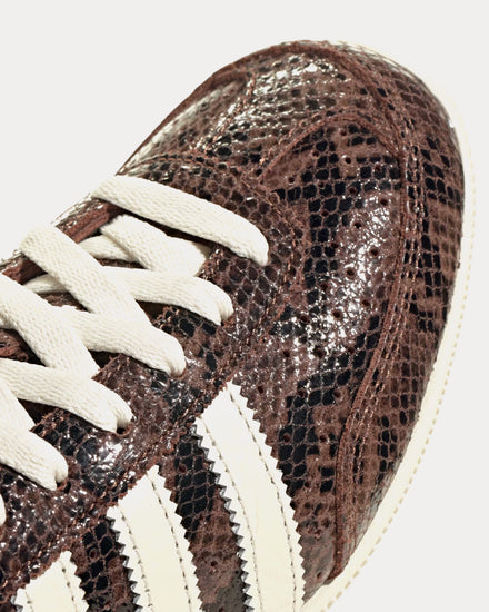 Adidas Japan Snake-Effect Leather Preloved Brown / Cream White / Core Black Low Top Sneakers - 5