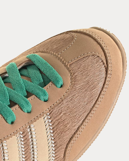 Adidas Japan Calf-Hair Warm Sandstone / Crystal Sand / Alumina Low Top Sneakers - 5