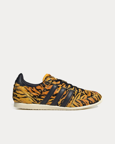 Adidas Japan 'Tiger Print' Yellow / Core Black / Crew Yellow Low Top Sneakers