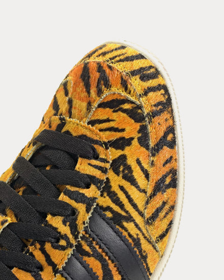 Adidas Japan 'Tiger Print' Yellow / Core Black / Crew Yellow Low Top Sneakers - 6