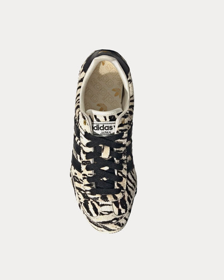 Adidas Japan 'Zebra Print' Off White / Core Black / Core Black Low Top Sneakers - 2