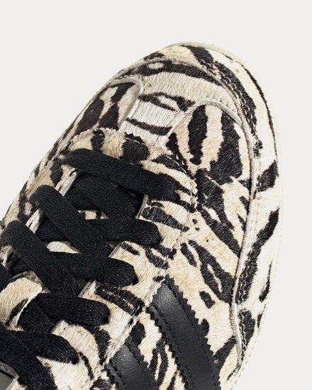 Adidas Japan 'Zebra Print' Off White / Core Black / Core Black Low Top Sneakers - 6