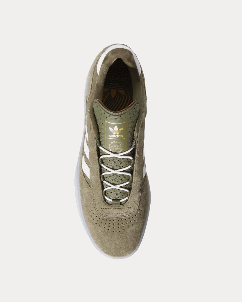 Adidas Puig Olive Strata / Cloud White / Gold Metallic Low Top Sneakers - 2