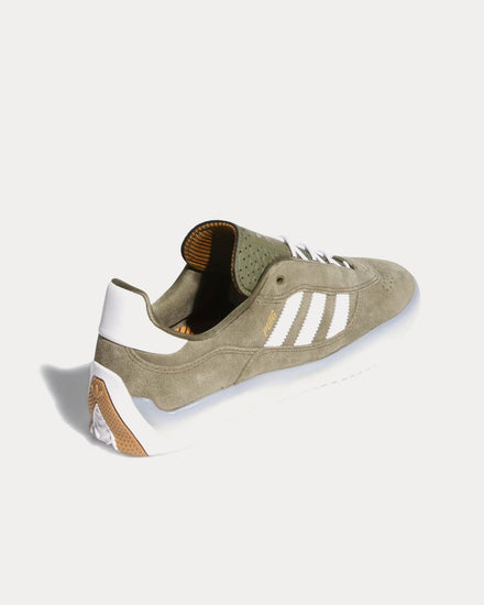 Adidas Puig Olive Strata / Cloud White / Gold Metallic Low Top Sneakers - 4