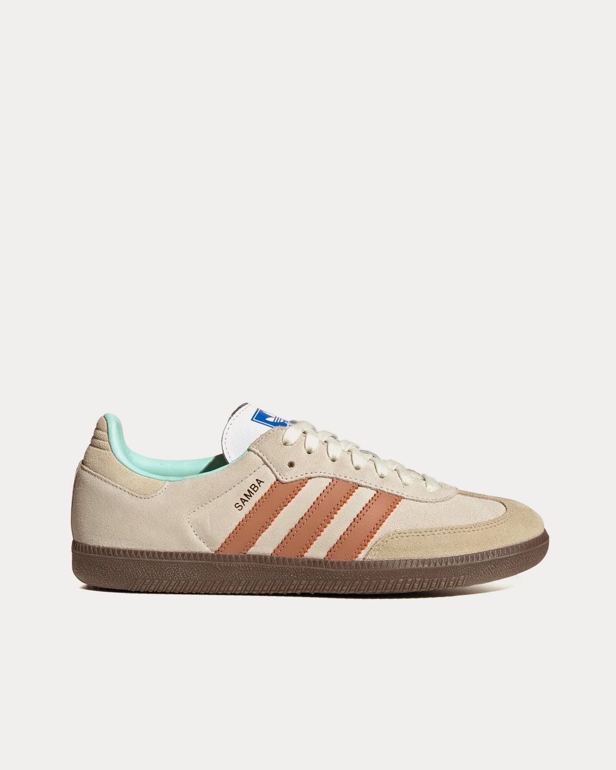 Adidas Men's Samba Crystal White / Clay Strata / Gum Low Top Sneakers