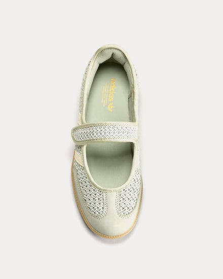 Adidas Samba Jane Halo Green / Warm Vanilla / Gold Metallic Slip On Sneakers - 2