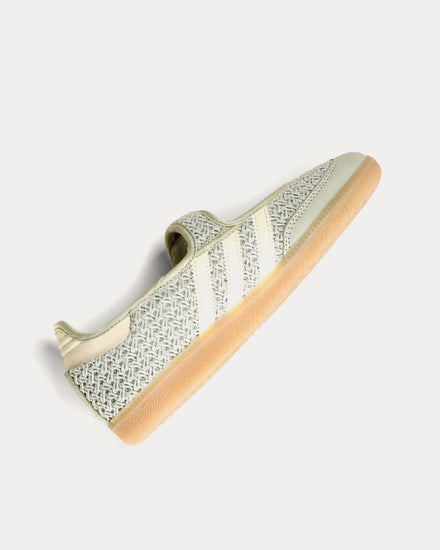 Adidas Samba Jane Halo Green / Warm Vanilla / Gold Metallic Slip On Sneakers - 4