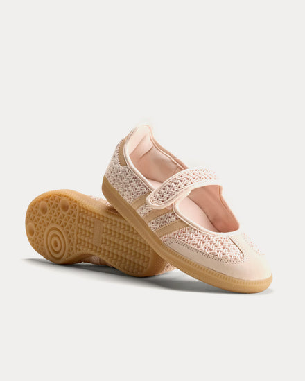 Adidas Samba Jane Wonder Quartz / Halo Blush / Gold Metallic Slip On Sneakers - 3