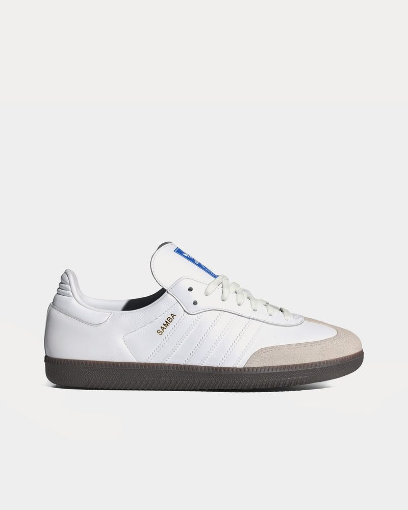 Adidas Men's Samba OG Cloud White / Cloud White / Gum Low Top Sneakers Adidas Men's Samba OG Cloud White / Cloud White / Gum Low Top Sneakers
