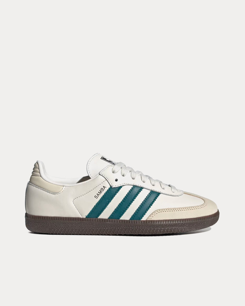 adidas gazelle silver green womens Adidas Unisex Samba OG Cloud White / Silver Green / Putty Mauve Low Top  Sneakers main image 1