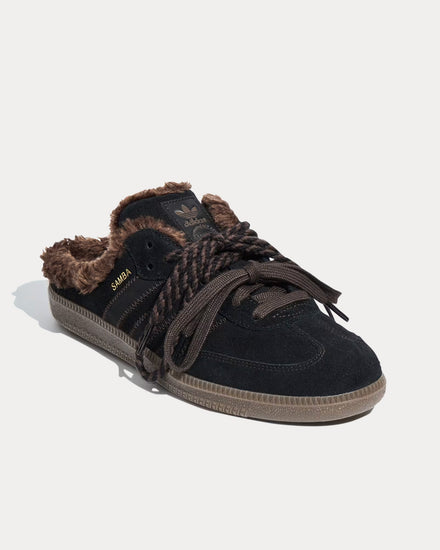 Adidas Samba OG Mule Core Black / Core Black / Dark Brown Slip On Sneakers - 3