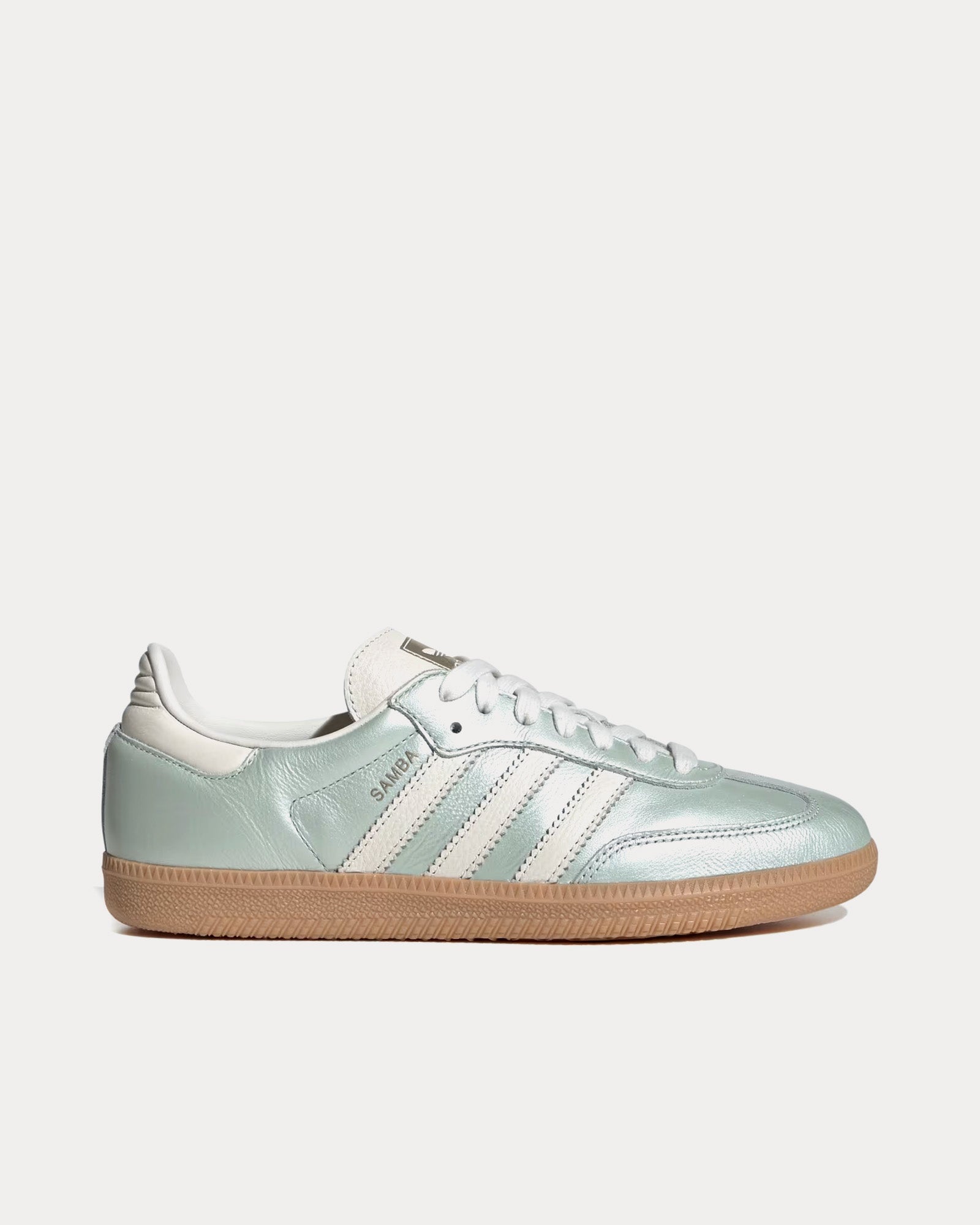 Adidas Women's Samba OG Linen Green Met. / Off White / Cyber Metallic Low  Top Sneakers