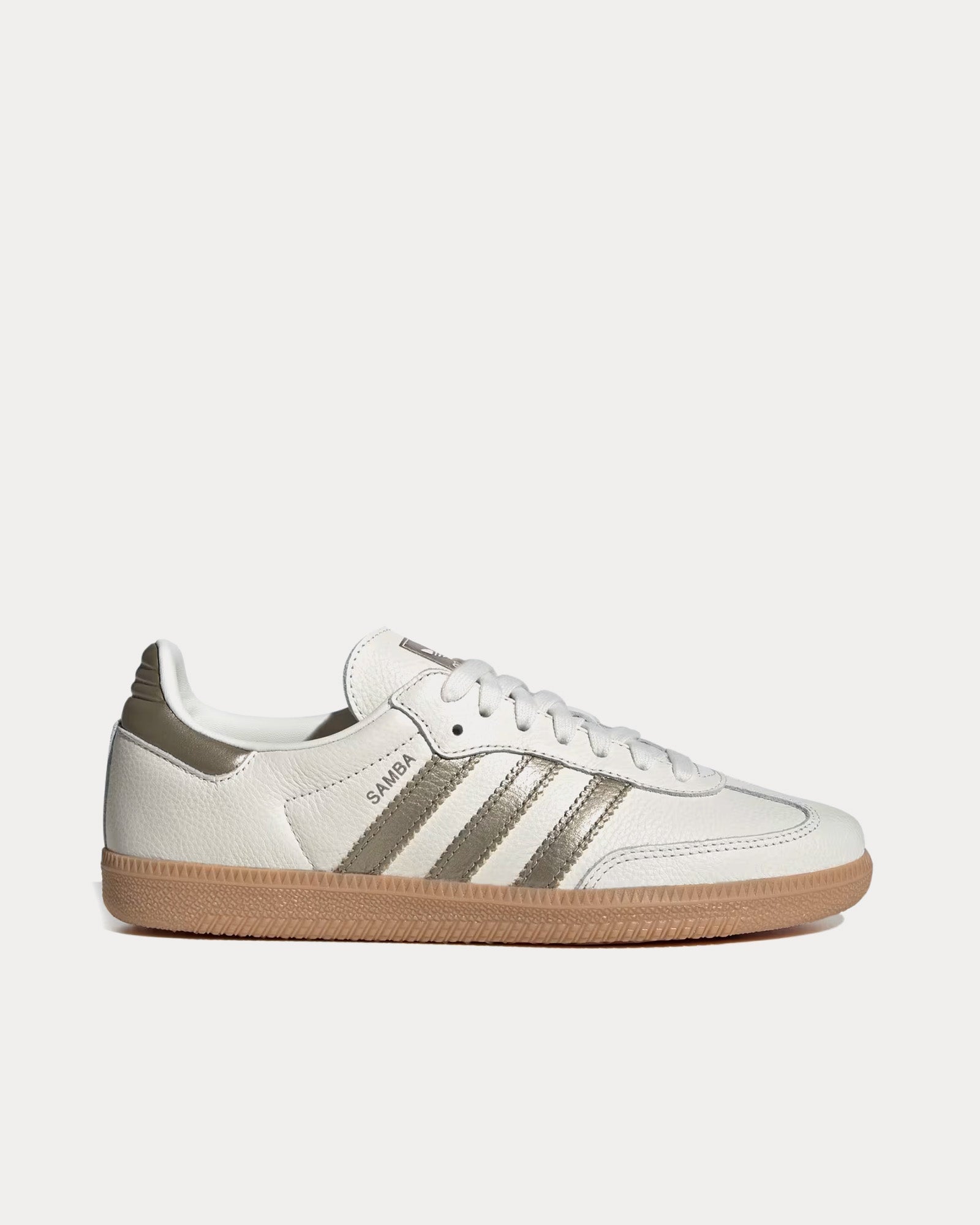 Adidas Women's Samba OG Off White / Cyber Metallic / Wonder Gold Met Low  Top Sneakers