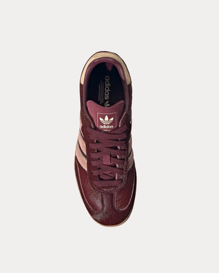 Adidas Women's Samba OG 'Pony' Sand Strata / Maroon / Warm Clay Low Top Sneakers Adidas Women's Samba OG 'Pony' Sand Strata / Maroon / Warm Clay Low Top Sneakers