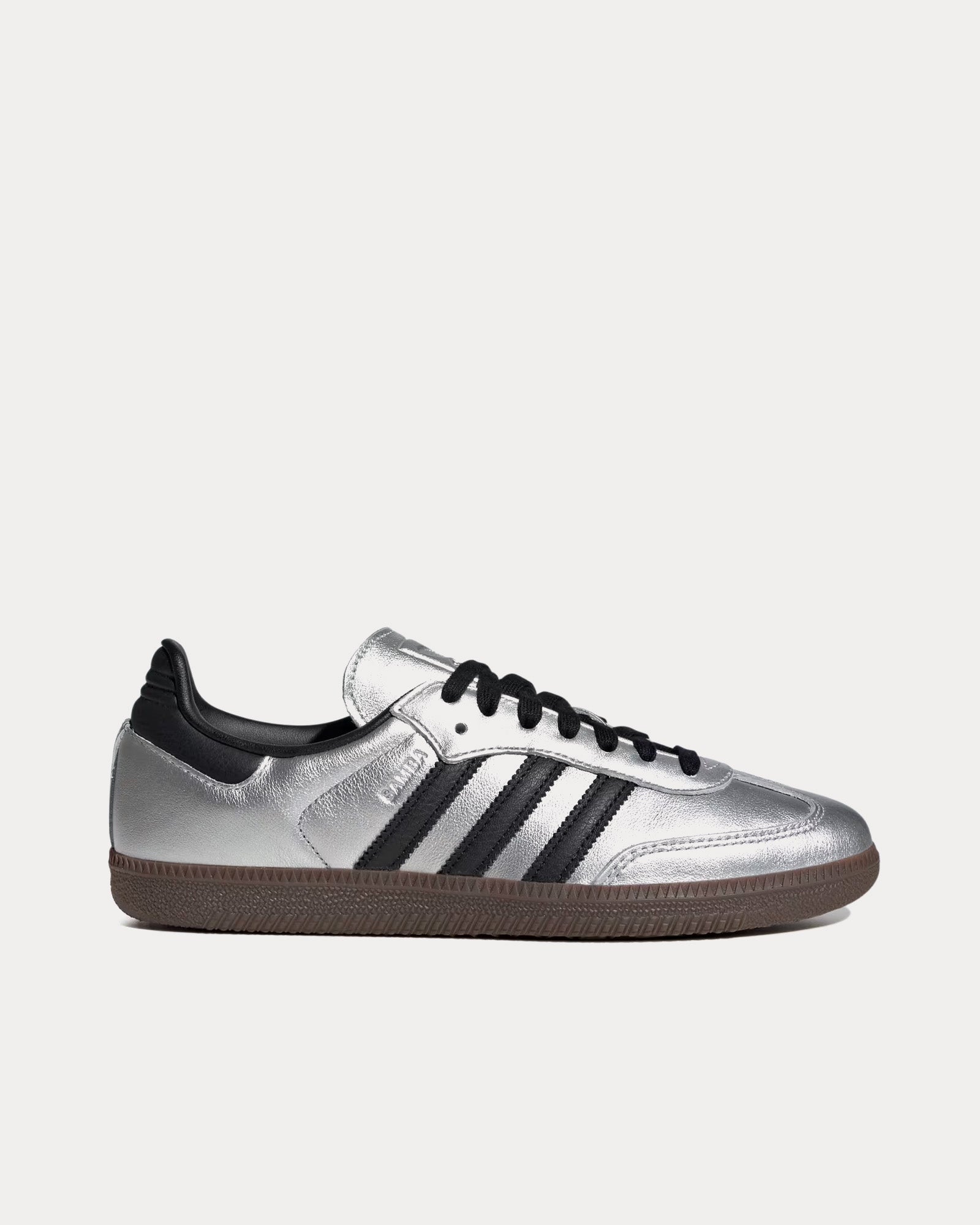 ★Adidas Samba OG Silver lic Core Black Gum★ Adidas Women's Samba OG Silver Metallic / Core Black / Gum