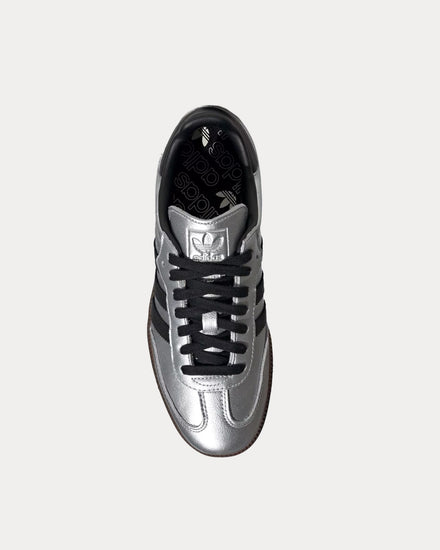 Adidas Women's Samba OG Silver Metallic / Core Black / Gum Low Top Sneakers Adidas Women's Samba OG Silver Metallic / Core Black / Gum Low Top Sneakers