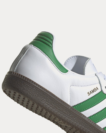 adidas gazelle silver green womens Adidas Men's Samba White / Green / Gum Low Top Sneakers