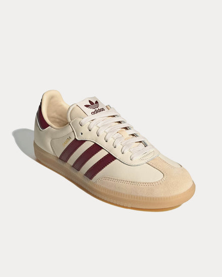 Adidas Men's Samba OG Wonder White / Shadow Red / Gum Low Top Sneakers Adidas Men's Samba OG Wonder White / Shadow Red / Gum Low Top Sneakers