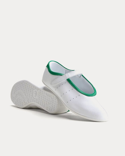 Adidas Stan Smith Lo Ballet Cloud White / Cloud White / Green Slip On Sneakers - 3